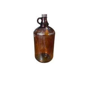 Vintage Clorox Half Gallon Amber Glass Brown Jug Bottle Embossed